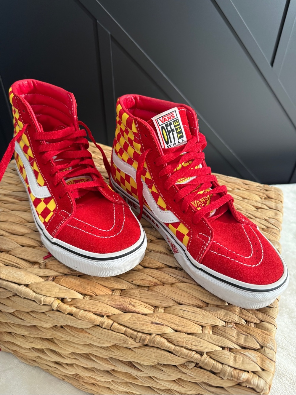 Vans x SE Bikes Sk8-Hi Reissue "P.K. Ripper" – Red/Yellow Checkerboard Men's 6.5